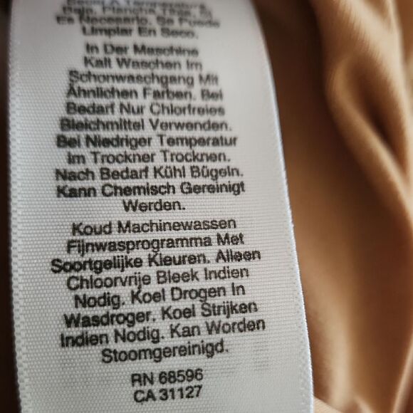 DKNY Tan Sleeveless Tie Front Blouse - Picture 8 of 9